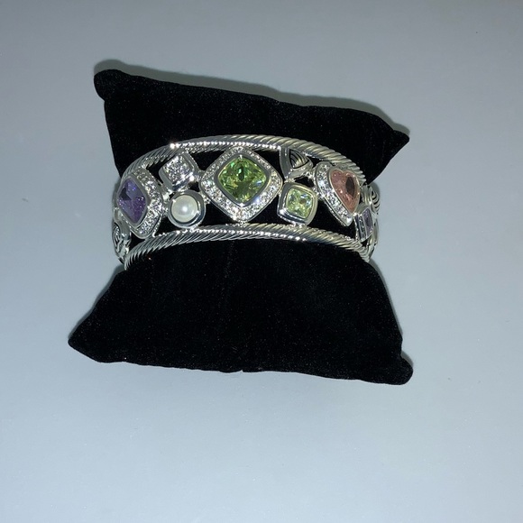 Gemstone Geo Cuff Bracelet - Picture 7 of 11